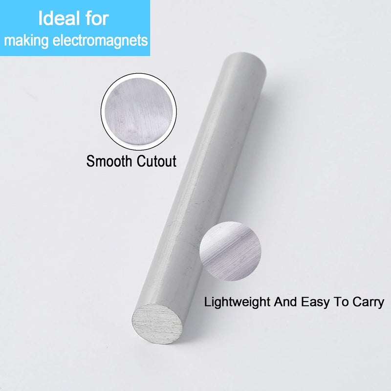 Tsmhisd Soft Iron Rod, High Pure Iron Rod, Ideal Core for Making Electromagnets, 0.5" Diameter, 6" Long - Image 4